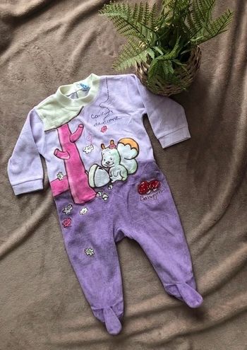 Grenouillère parme violet fille Babygro
