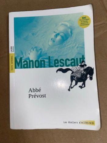 Livre Manon Lescaut de abbé Prevost bon état