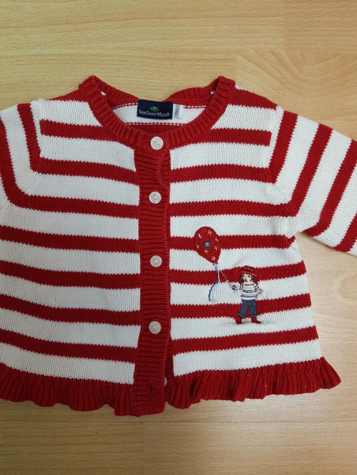 Gilet blanc et rouge Sergent Major 18 mois TBE - photo numéro 2