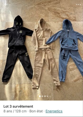 Lot 3 survêtement garçon 8 ans 