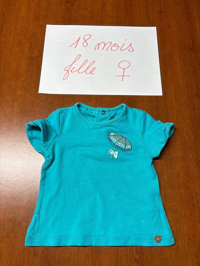 T-shirt turquoise parapluie