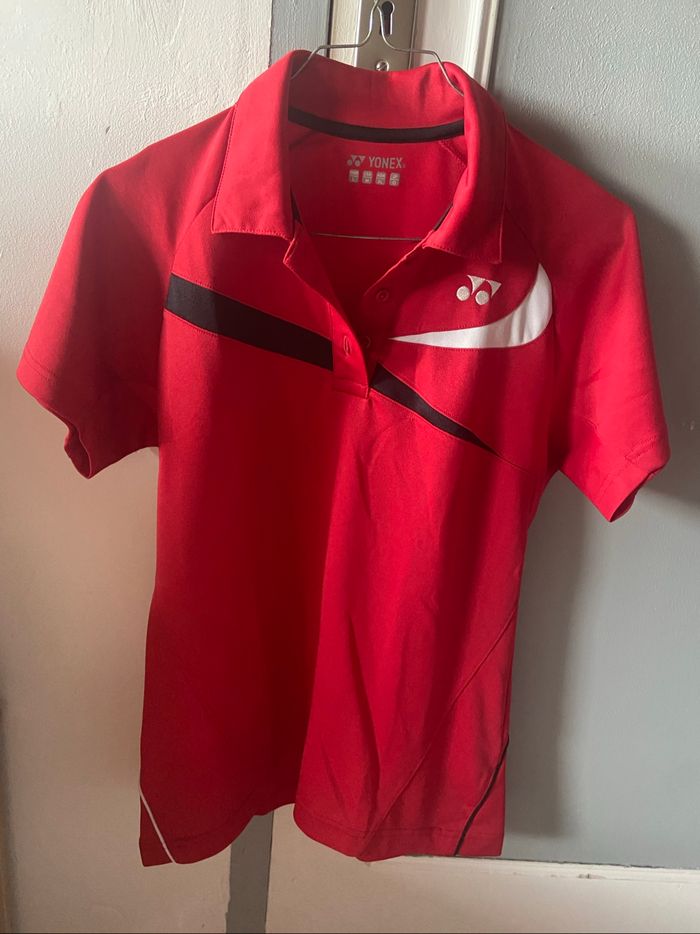 Polo rouge femme Yonex Taille L