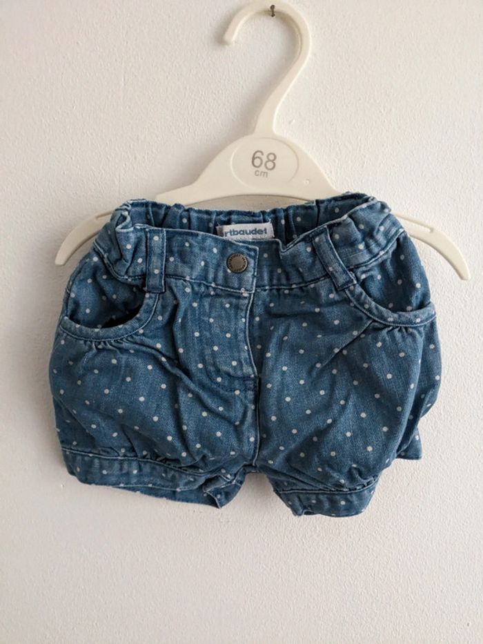 Short en jean à pois Verbaudet