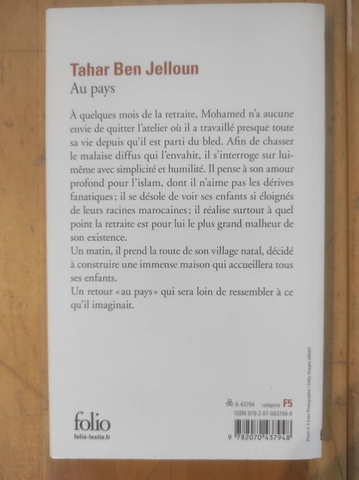 Au pays Tahar Ben Jelloun Folio 2010 - photo numéro 3