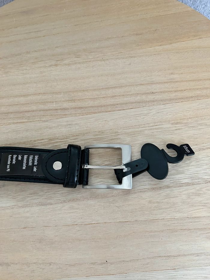 Ceinture en cuir noir taille 95 cm - photo numéro 3