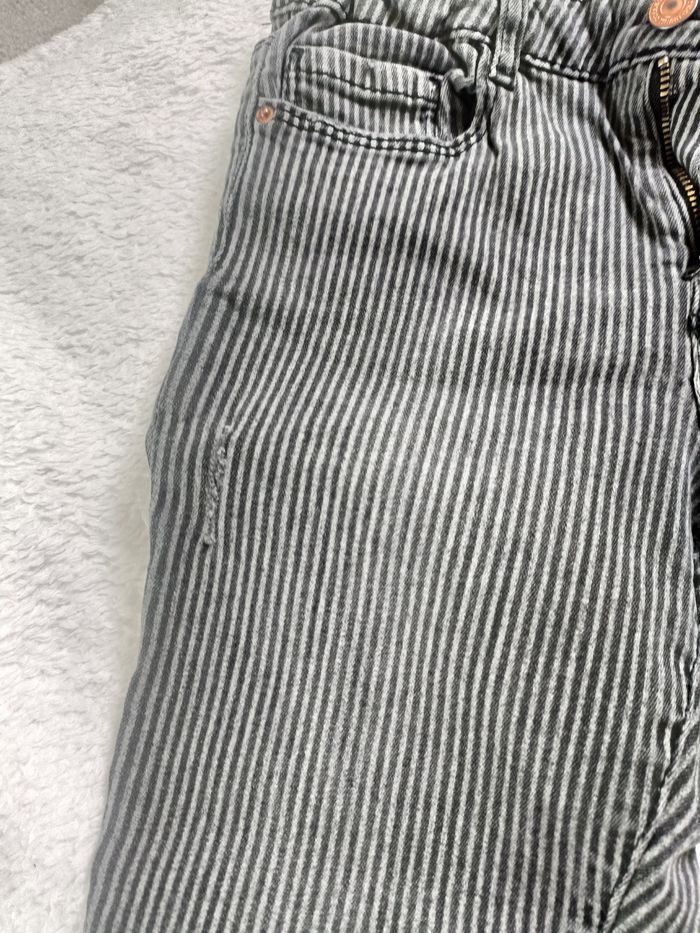 Jean slim gris rayé Zara 12ans - photo numéro 2