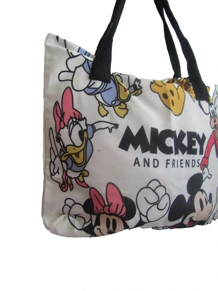 sac cabas mickey shopping plage vacances cours 38 x 28 cms - photo numéro 2
