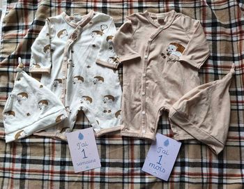 Lot de deux pyjamas sans pied 