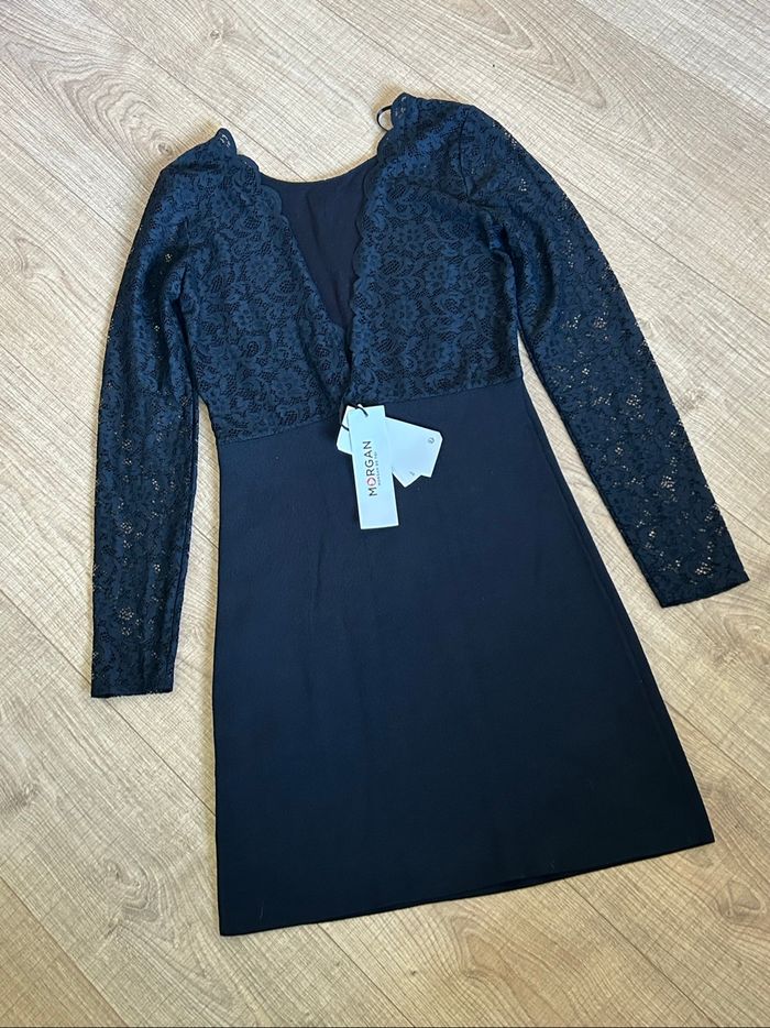 Robe noire neuve avec dentelle Morgan taille M (valeur 85€) - photo numéro 8