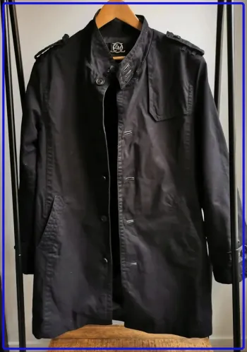 Trench noir homme