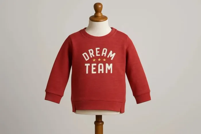 Sweat rouge / bordeaux imprimé blanc Tape à l'oeil Taille 18 mois - photo numéro 2