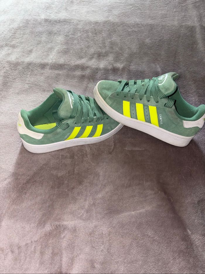 Baskets Adidas campus verte taille 38 en très bon état. - photo numéro 4