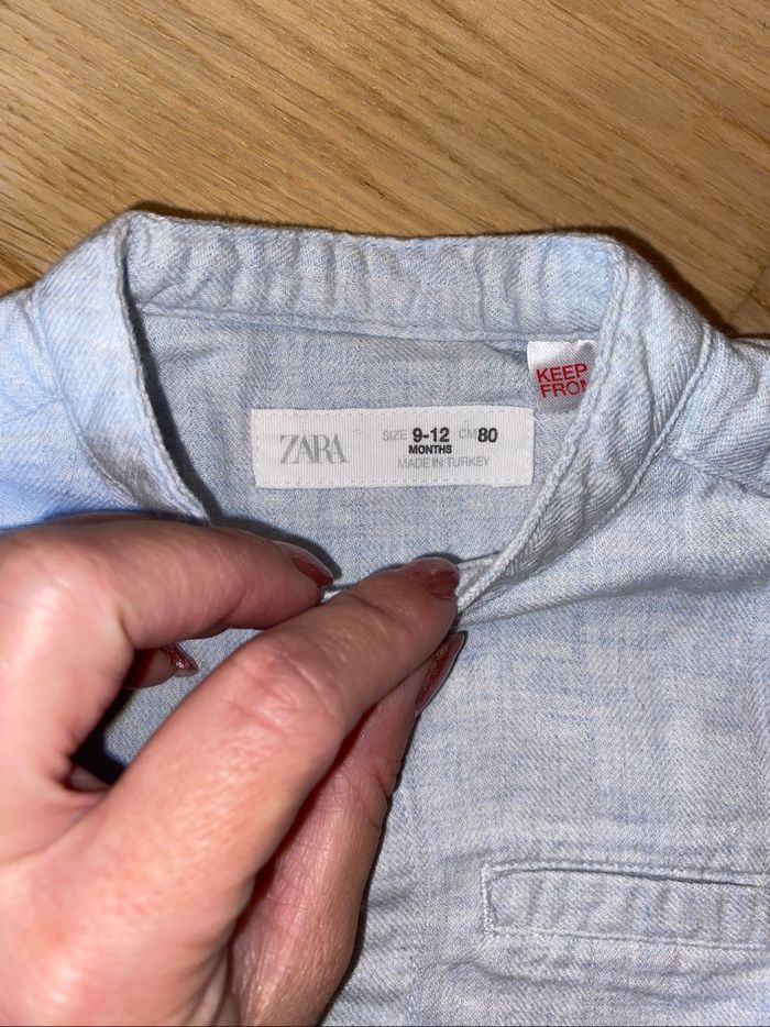 Chemise Zara bleu ciel 80cm - photo numéro 2