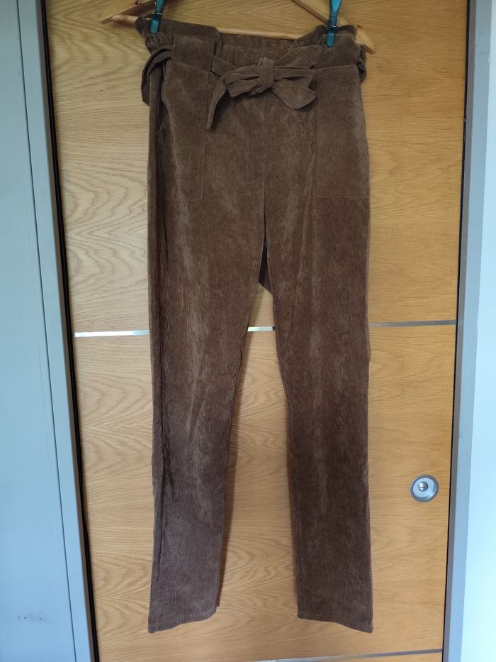 Pantalon marron velours côtelé