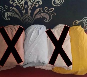 Lot 2 Draps Housse Lit Bébé 120cm x 60cm Bleu  Jaune Coton