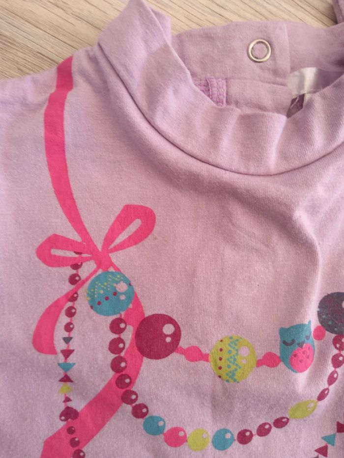 T-shirt manches longues 6 mois violet - photo numéro 5