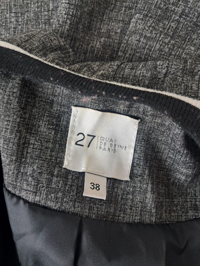 27 quai de seine veste blazer mi longue T 38 en tbe - photo numéro 11