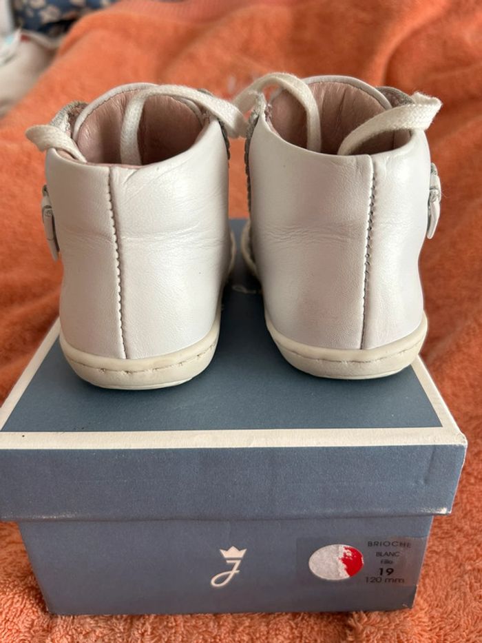 Bottines Jacadi P. 19 blanc cuir brioche - photo numéro 3