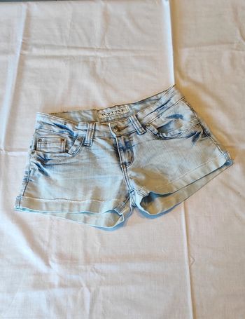 Short jeans délavé