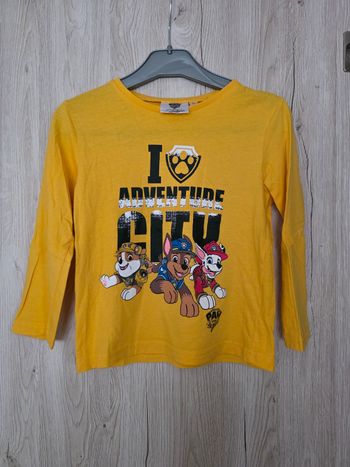 TEE-SHIRT GARÇON MANCHE LONGUE PAW PATROL NICKELEDEON 6ANS