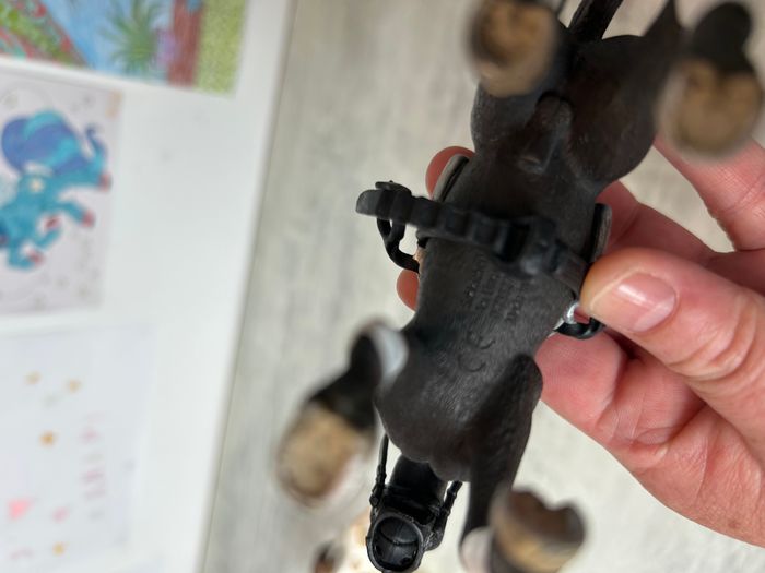 cheval noir jouet schleich avec accessoires - photo numéro 3