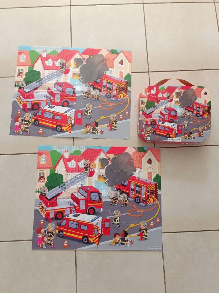 Puzzle pompier janod 24 pièces - photo numéro 3