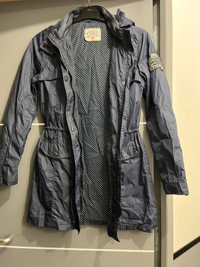Imperméable coupe vent femme Kaporal M 38 bleu marine k-way kway - photo numéro 10
