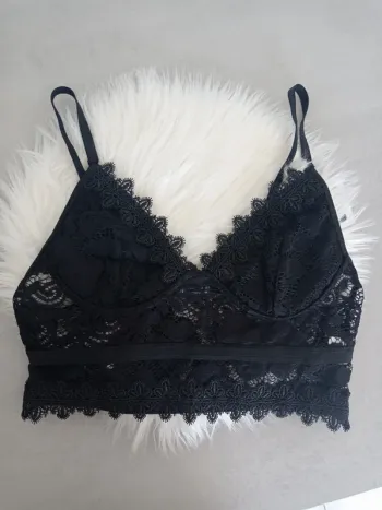 Magnifique Brassière soutien gorge sexy noire broderie et dentelle T.M Shein