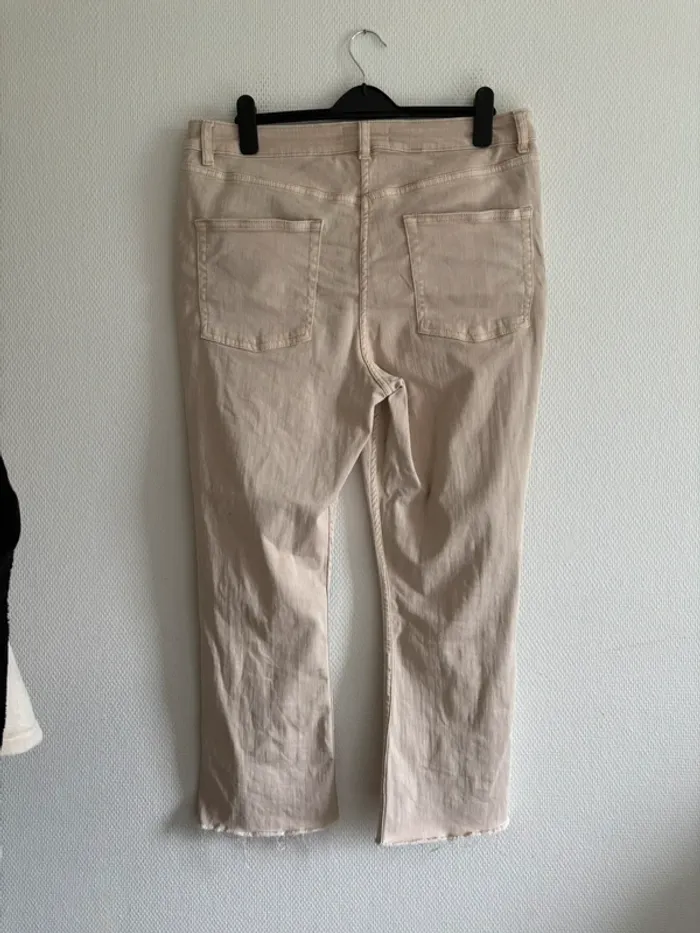 Jean wide leg beige - t44 - photo numéro 5