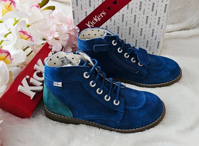 Bottes Bottines cuir Zip Kickers T35