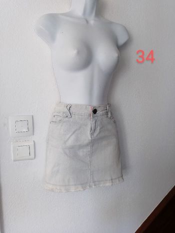 Jupe courte jeans femme 34