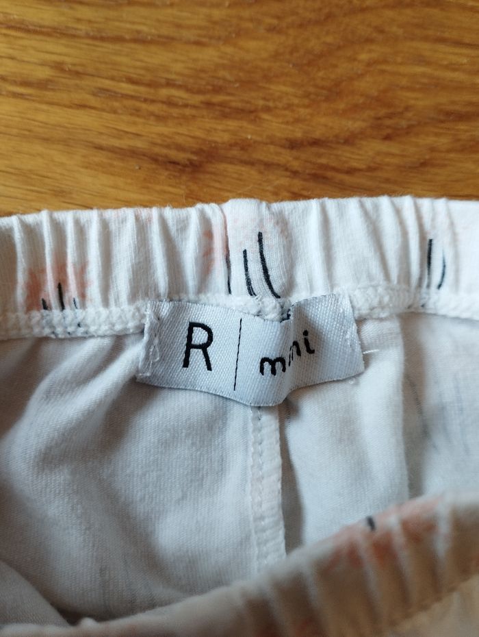 Legging fille 9 mois La Redoute Mini neuf motif palmiers rose pâle - photo numéro 3