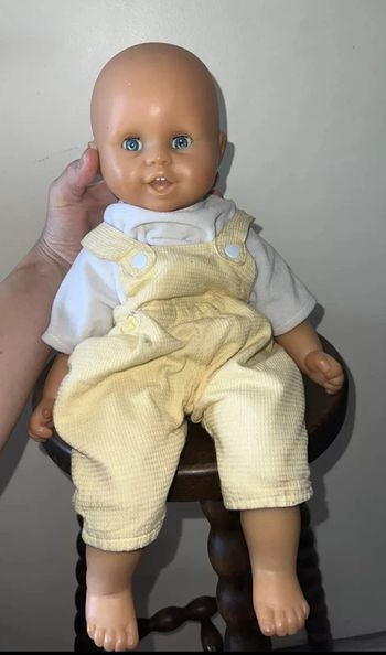 Poupon Ancien berchet 40cm , Yeux Dormeurs , Dents, Corps Mou