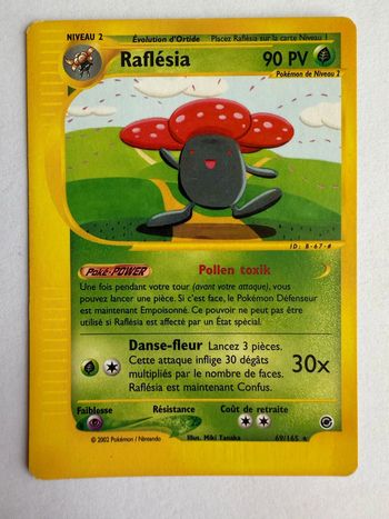 Carte Pokémon Raflésia 69/165 Expédition FR usée
