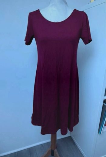 Robe d'été dos nu bordeaux Stradivarius M