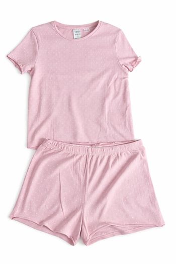 Pyjama fille Tex 11-12 ans rose à pois blancs 2 pièces t-shirt short ensemble de nuit