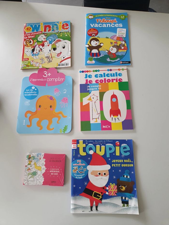 Lot de 6 livres ou livres d'activités