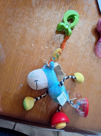 Jouet bébé âne à pince