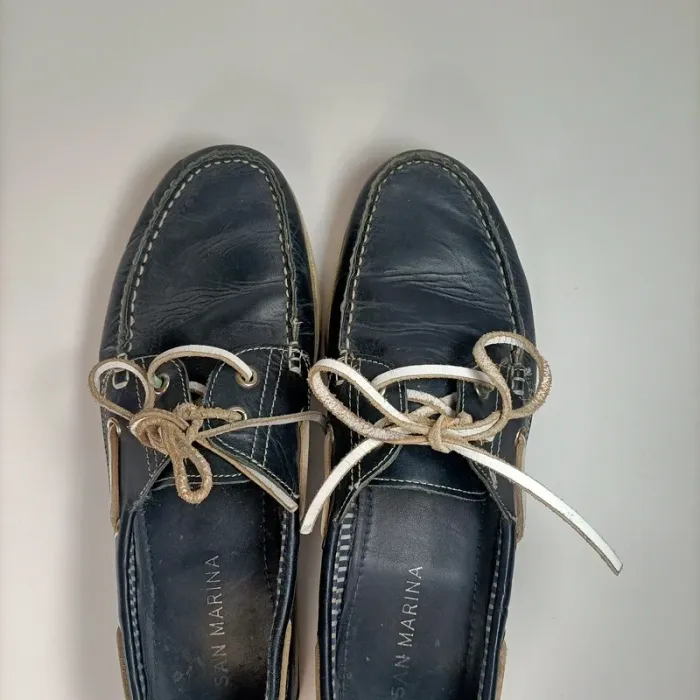 Mocassins bateau noires San Marina – Pointure 44 – Cuir C103 - photo numéro 3