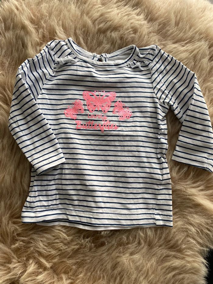 Lot robe jean + t-shirt ML - photo numéro 3