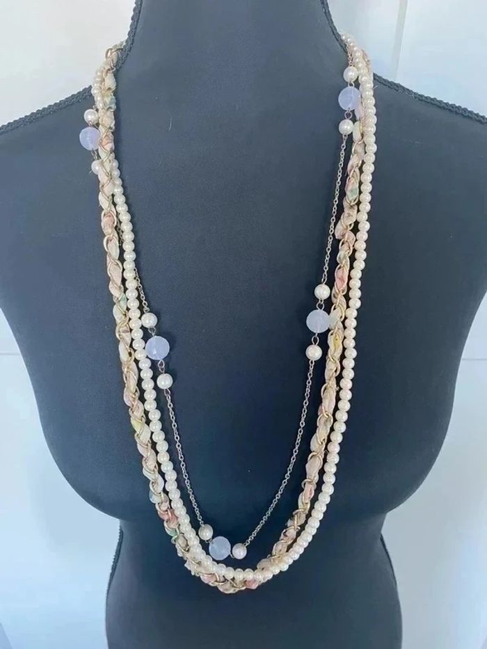 Collier de perles fantaisie femme - photo numéro 2