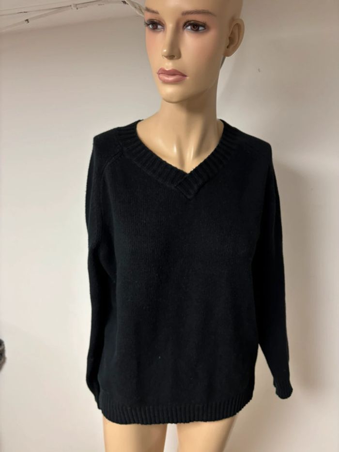 Pull Femme Dolce & Gabbana - Col V - Noir - Coton - Taille L - photo numéro 2