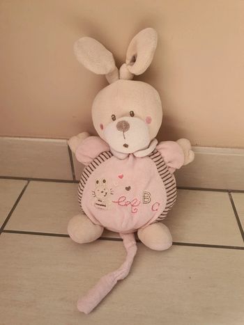 Doudou peluche nicotoy lapin ABC