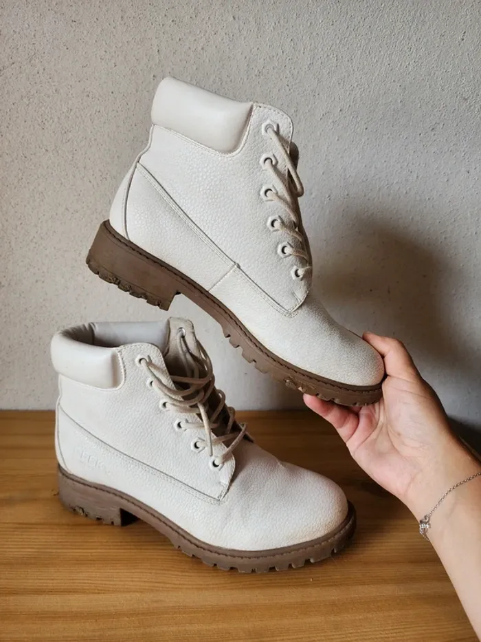 Bottines blanches Creeks T.39 - photo numéro 4