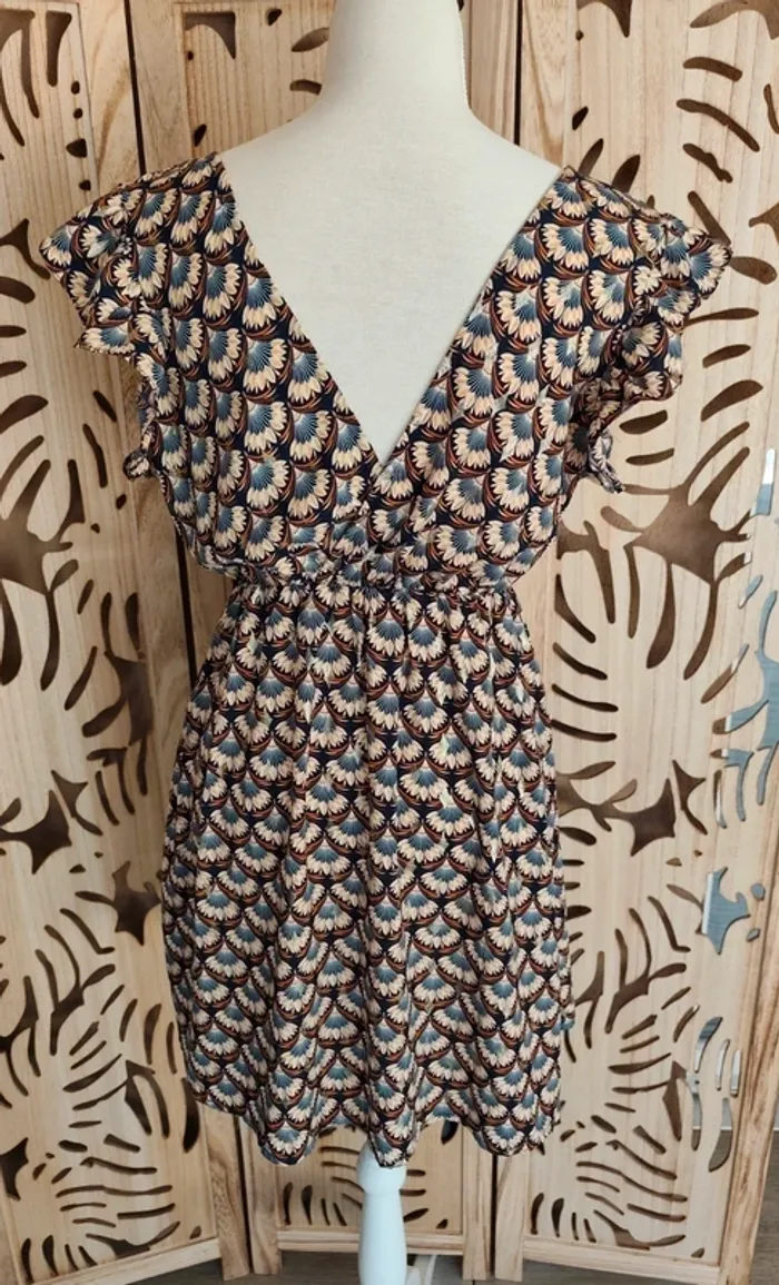 Robe imprimée dorée entrelacés T S/M - photo numéro 4