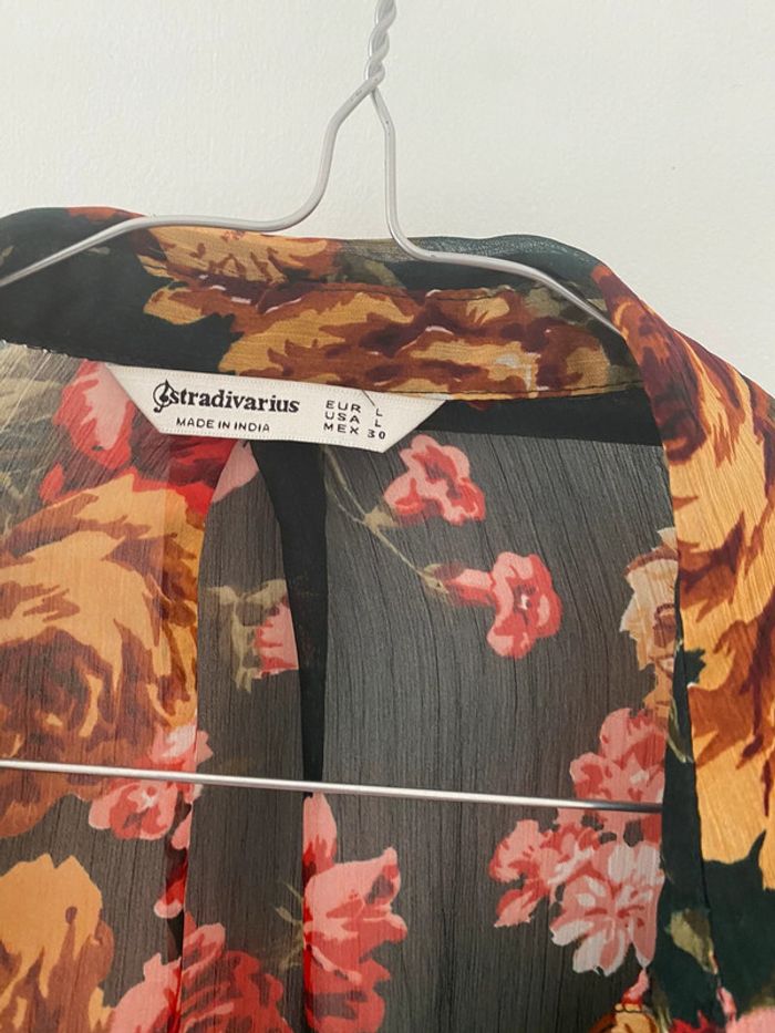 Chemise transparente à fleur taille 40 Stradivarius - photo numéro 6
