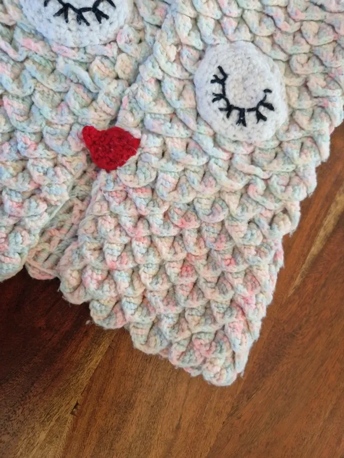 Gilet sans manches crocheté main chouette 18 mois - photo numéro 2