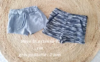 Lot de 2 shorts 92 cm 2 ans
