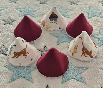 Lot de 6 tipis ~ cônes a pipi Singes 🐵  Bordeau