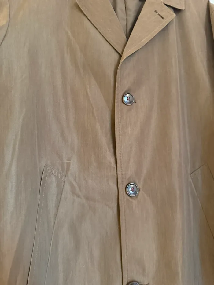 Trench vintage en très bon état marron / kaki taille L-XL  Tergal - photo numéro 2